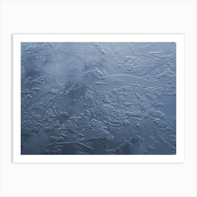 Blue-grey ice texture, frozen lake Art Print