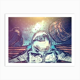 tripping in space. Art Print