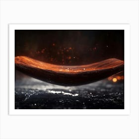 Fire and Wooden Tray Art Print