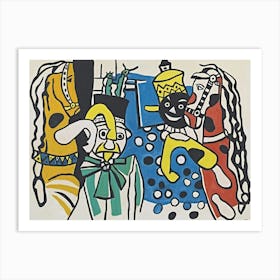 Fernand Léger Clowns Et Chevaux (1954) Art Print