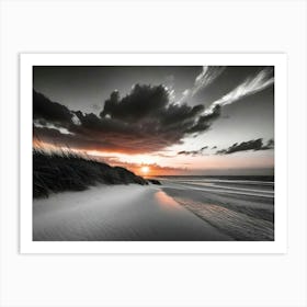 Sunset On The Beach 1006 Art Print