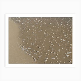 Water bubbles on the sandy beach Art Print