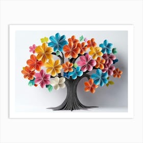 Origami Tree 1 Art Print