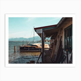 Boat on the water Art Print