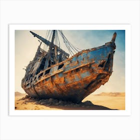 Ship In The Desert - 1 Art Print