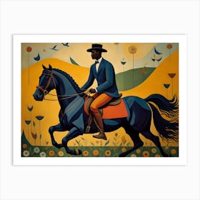 Man On A Horse Art Print