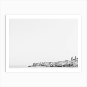 View On The City Of Cefalu In Sicily Art Print