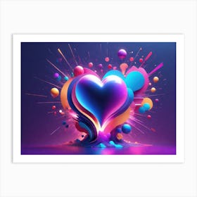 Colorful Heart Creative 28 Art Print