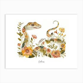 Little Floral Cobra 3 Poster Art Print