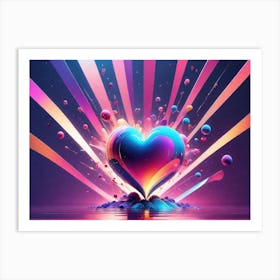 Colorful Heart Creative Art Print 41 Art Print