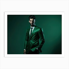 Bussinness Man Green (47) Art Print