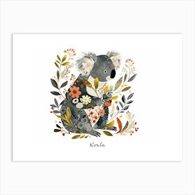 Little Floral Koala 2 Poster Art Print