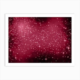 Pink Sherbet Shining Star Background Art Print