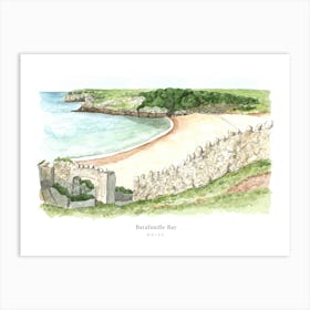 Barafundle Bay Wales Art Print