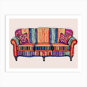 Colorful Couch Art Print