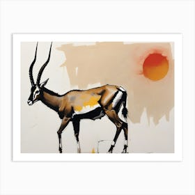 Antelope Sunset in Africa Art Print