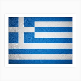 Greece Flag Art Print