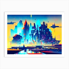 Futuristic City 71 Art Print