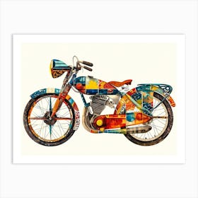 Vintage Colorful Scooter 3 Art Print