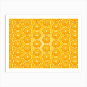 Orange Slices Background Art Print