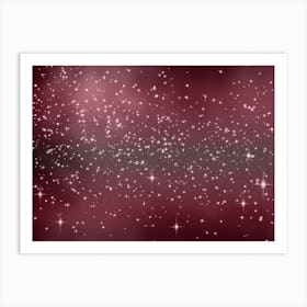 Pink Bliss Shining Star Background Art Print