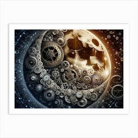 Clockwork Moon Art Print