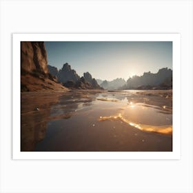 Sunset In The Desert Art Print