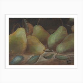 Pears - painting classicold masters Anton Maliar still life figurative Art Print