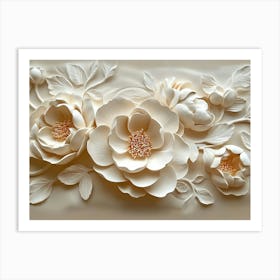 Beautiful Flower 3d 10 Art Print