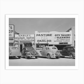 Shops On The Main Street Of The Oil Boom Town, Hobbs, New Mexico By Russell Lee Art Print