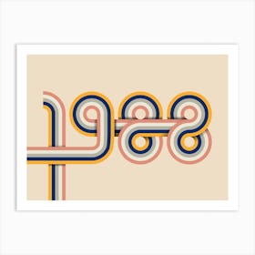 1988 Retro Typography Art Print