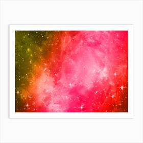 Sunrise Galaxy Space Background Art Print