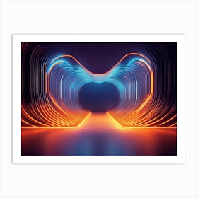 Abstract Light Tunnel Art Print