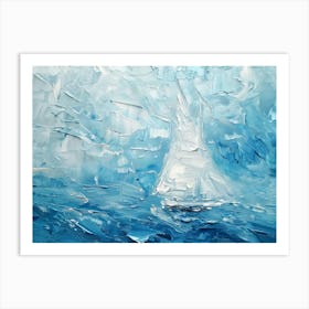 Sailboat In The Blue Ocean Art Print