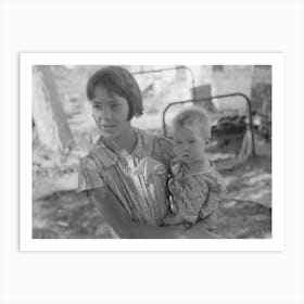 Young Girl Holding Baby Brother In Her Arms, Community Camp, Oklahoma City Oklahoma By Russell Lee Art Print