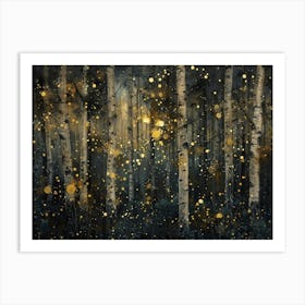 Fireflies In The Forest 1 Art Print