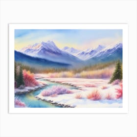 Breathtaking Snowfall in the Wilderness Art Print