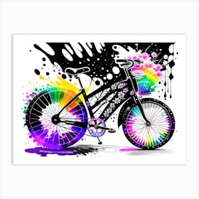 Rainbow Bike Art Print