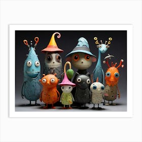 Group Of Monsters Art Print