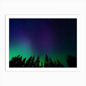 Aurora neon landscape #4 Art Print