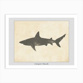 Carpet Shark Silhouette 3 Poster Art Print