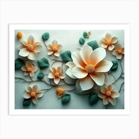 Paper Flowers 33 Art Print