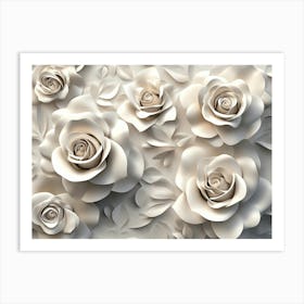 Roses On A Wall 1 Art Print