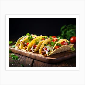 Tacos On A Wooden Board 8 Art Print