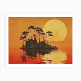 Sunset Over Island Art Print