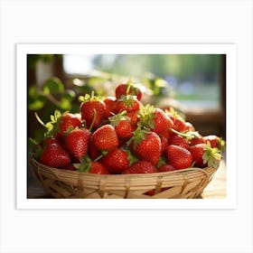 Strawberries In A Basket 5 Art Print