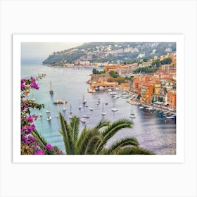 French Riviera Coastline Art Print