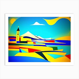 Landscape With A Church Art Print