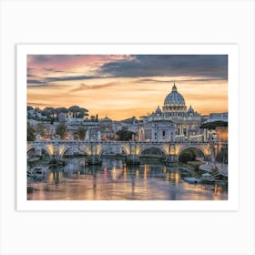 Rome Sunset 1 Art Print