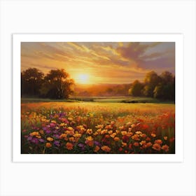 Sunset In The Meadow 26 Art Print